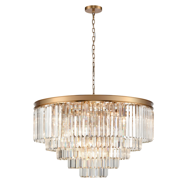 Brick Lane Highclere Brushed Brass Chandelier 27 Light –  from Amos Lighting + Home