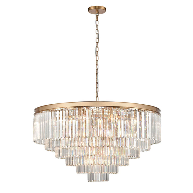 Brick Lane Highclere Brushed Brass Chandelier 30 Light –  from Amos Lighting + Home