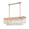 Brick Lane Highclere Brushed Brass Chandelier Bar Light –  from Amos Lighting + Home