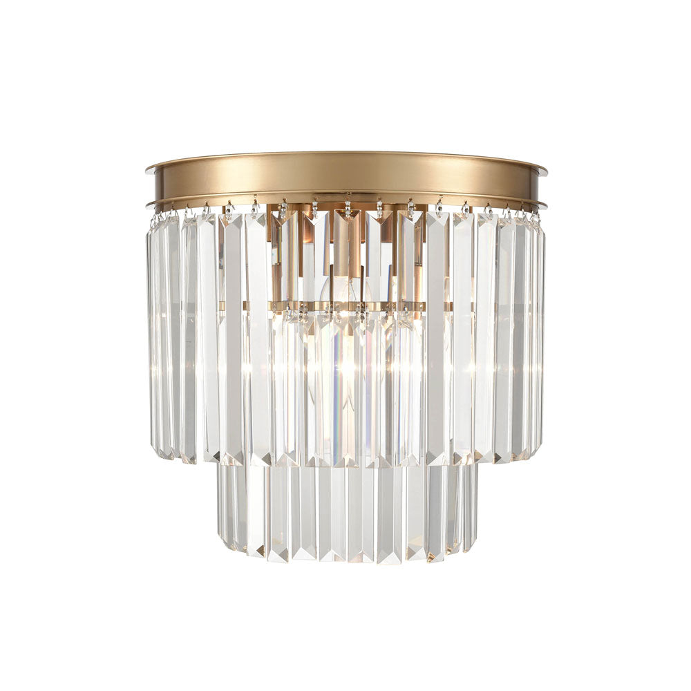 Brick Lane Highclere Brushed Brass Chandelier Wall Light –  from Amos Lighting + Home