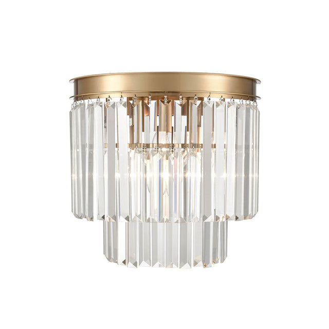 Brick Lane Highclere Brushed Brass Chandelier Wall Light –  from Amos Lighting + Home