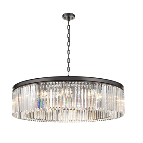 Brick Lane Highclere Matt Black Chandelier 12 Light –  from Amos Lighting + Home