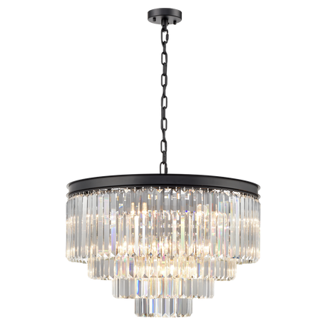 Brick Lane Highclere Matt Black Chandelier 20 Light –  from Amos Lighting + Home