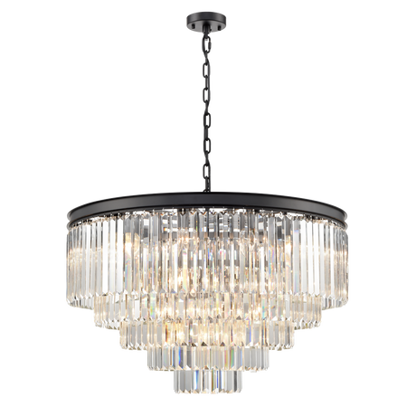 Brick Lane Highclere Matt Black Chandelier 27 Light –  from Amos Lighting + Home