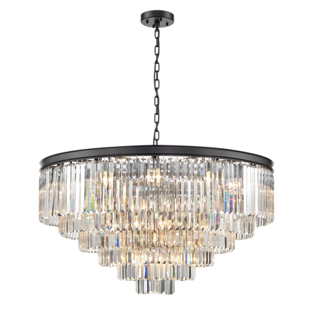 Brick Lane Highclere Matt Black Chandelier 30 Light –  from Amos Lighting + Home