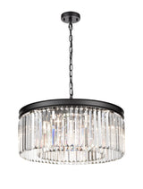 Brick Lane Highclere Matt Black Chandelier 8 Light –  from Amos Lighting + Home