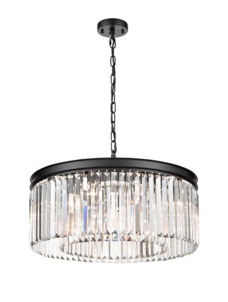 Brick Lane Highclere Matt Black Chandelier 8 Light –  from Amos Lighting + Home