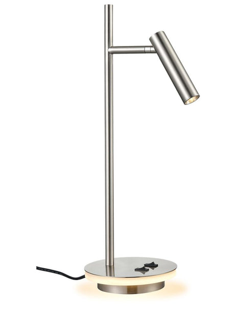 Brick Lane Illuminated Base LED Desk Lamp Nickel –  from Amos Lighting + Home