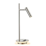 Franklite Illuminated Base LED Desk Lamp Nickel