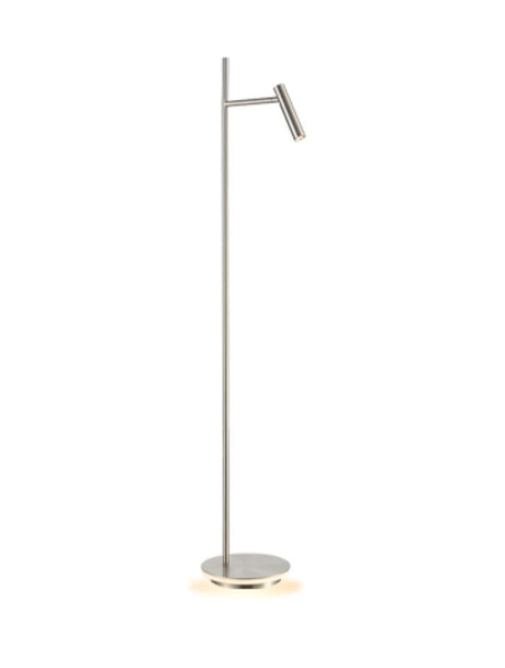 Brick Lane Illuminated Base LED Floor Lamp Nickel –  from Amos Lighting + Home