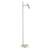 Brick Lane Illuminated Base LED Floor Lamp Nickel