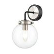 Brick Lane Jude Wall Light Matt Black and Glass –  from Amos Lighting + Home