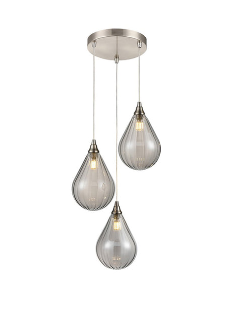 Brick Lane Katy 3lt Cluster Pendant Copper, Smoke, Amber or Clear –  from Amos Lighting + Home