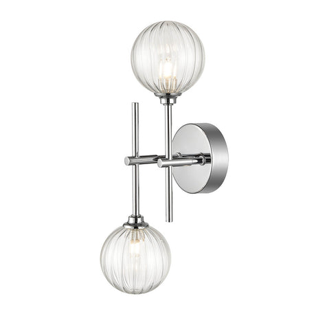 Brick Lane Kingsway Bathroom Wall/Ceiling Light Chrome and Glass –  from Amos Lighting + Home