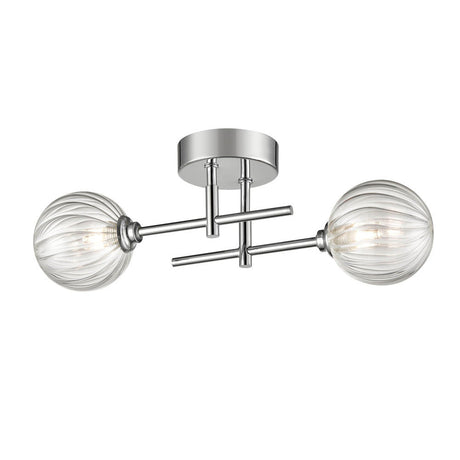 Brick Lane Kingsway Bathroom Wall/Ceiling Light Chrome and Glass –  from Amos Lighting + Home