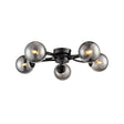 Brick Lane Namur 5lt Flush Ceiling Light Black, Smoked Glass –  from Amos Lighting + Home