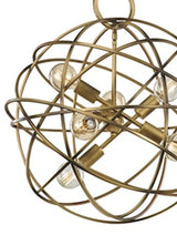 Brick Lane Sphere 6 Light Chandelier Ironwork Old Gold –  from Amos Lighting + Home