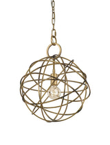 Brick Lane Sphere Single Ironwork Pendant Old Gold –  from Amos Lighting + Home