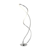 Brick Lane Swirl LED Floor Lamp Polished Chrome