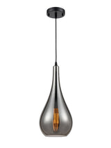 Brick Lane Tulip Glass Pendant Copper, Smoke or Amber - Smoke from Amos Lighting + Home