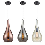 Brick Lane Tulip Glass Pendant Copper, Smoke or Amber - Copper from Amos Lighting + Home