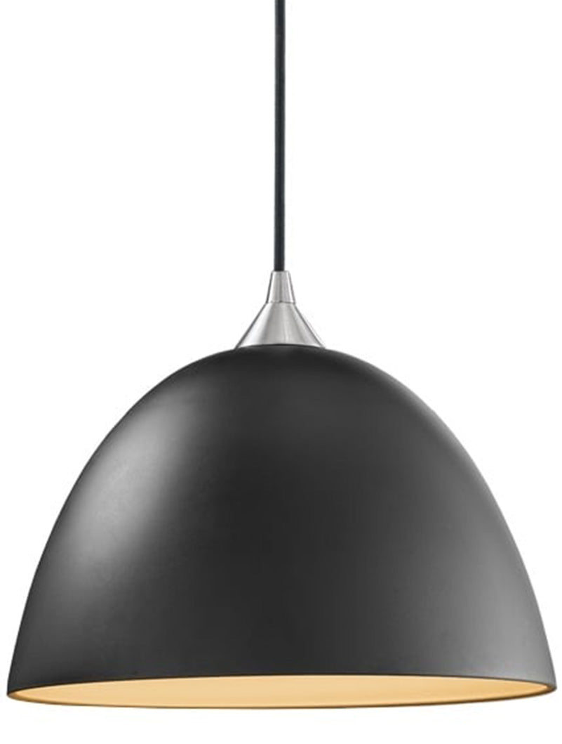 Brick Lane Victor Large Pendant Black Glass with Gold Lining –  from Amos Lighting + Home