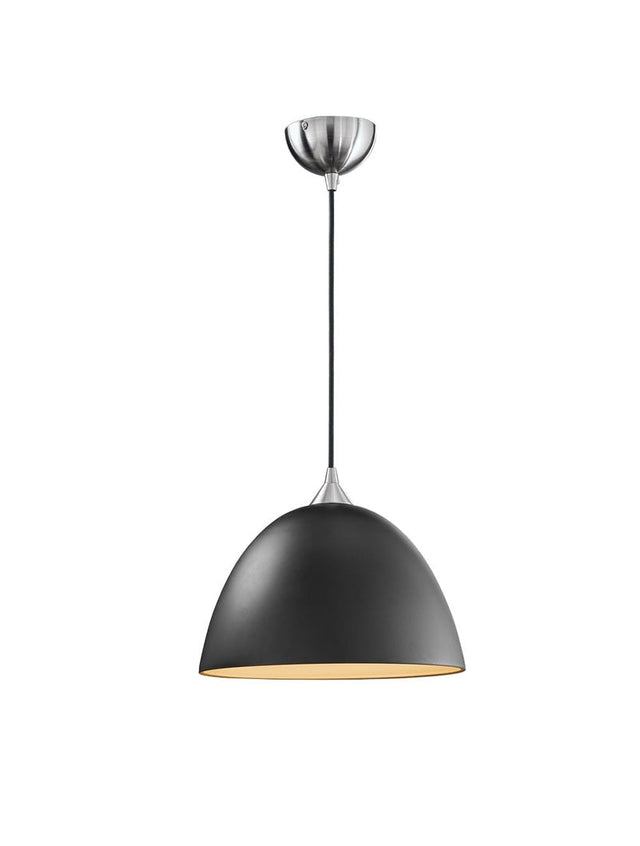 Brick Lane Victor Large Pendant Black Glass with Gold Lining –  from Amos Lighting + Home