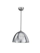 Brick Lane Victor Large Pendant Silver Spun Textured Glass –  from Amos Lighting + Home