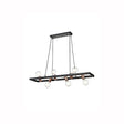 Brick Lane Victoria Bar Pendant Black with Satin Copper –  from Amos Lighting + Home