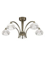 Brick Lane Wave 5lt Semi Flush Ceiling Light Antique Bronze –  from Amos Lighting + Home