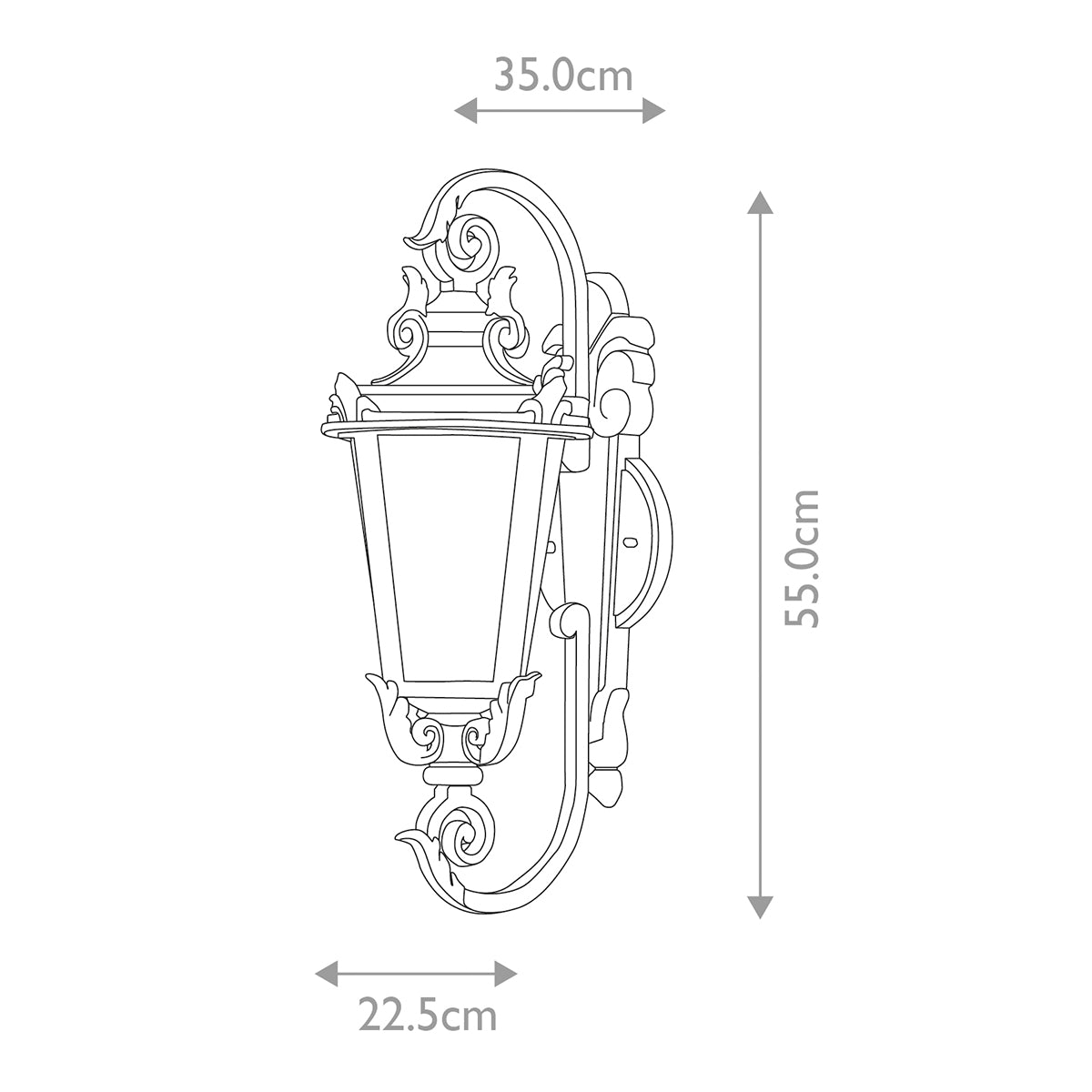 Elstead Baltimore 1 Light Medium Wall Lantern