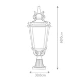 Elstead Baltimore 1 Light Large Pedestal Lantern