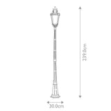 Elstead Baltimore 1 Light Large Lamp Post