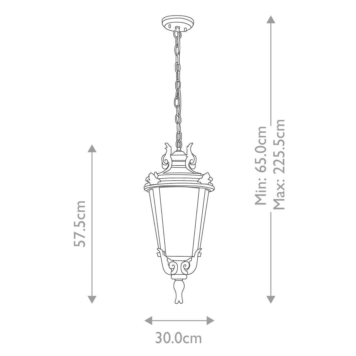 Elstead Baltimore 1 Light Large Chain Lantern