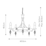 Elstead Belfry 5 Light Chandelier