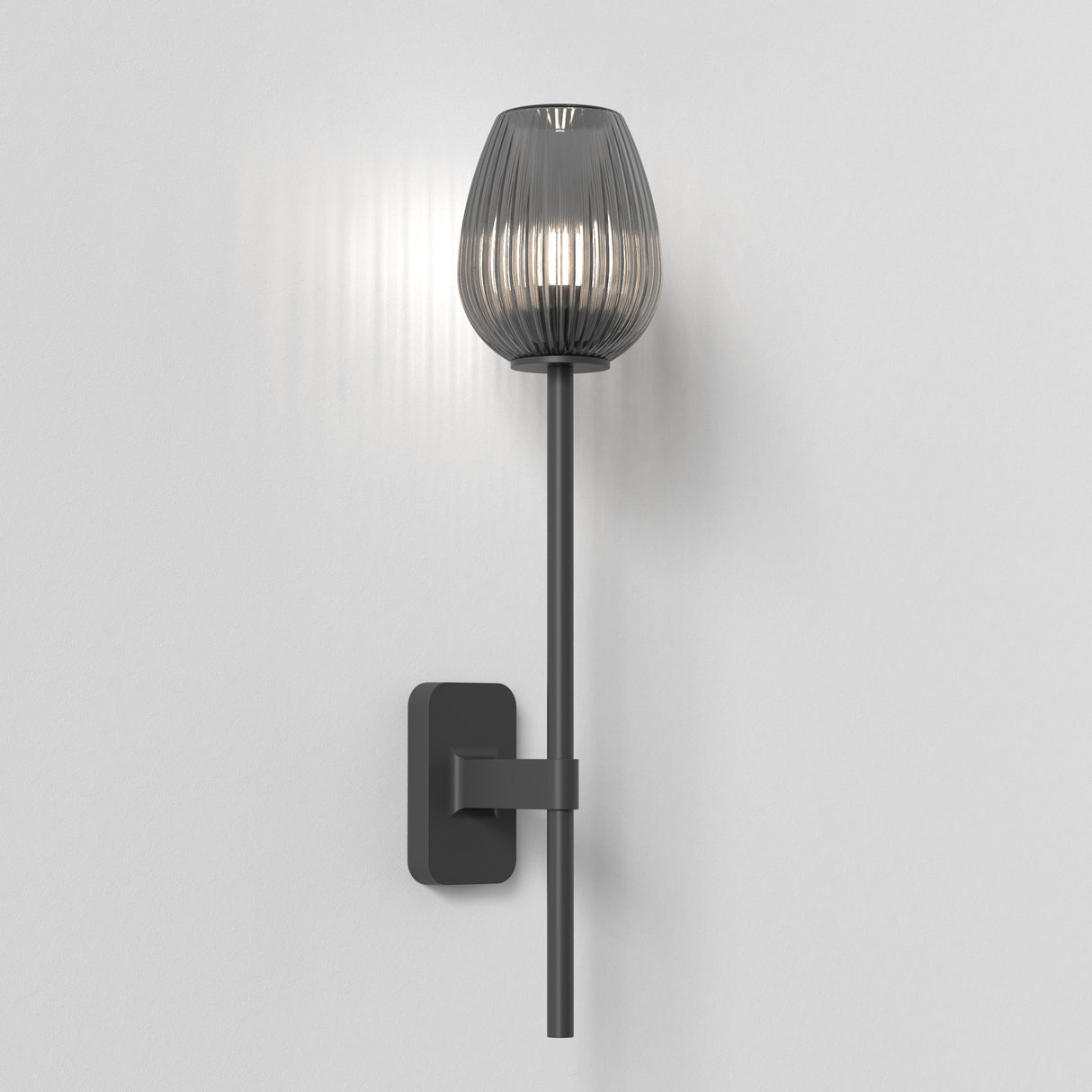 Astro Tacoma Single Grande Matt Black Bathroom Wall Light