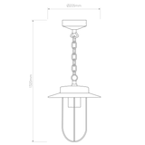 Astro Montparnasse Pendant Polished Nickel Outdoor Pendant Light