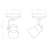 Astro Juno Single Matt Brushed Brass Interior Spotlight