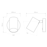 Astro Ascoli Single Switched Matt Nickel Interior Reading Light