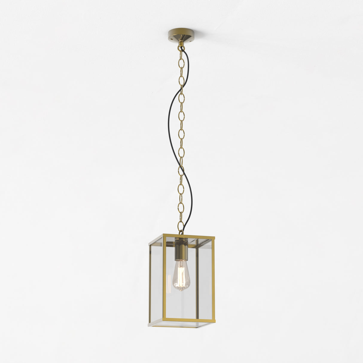 Astro Homefield Pendant 240 Natural Brass Outdoor Pendant Light
