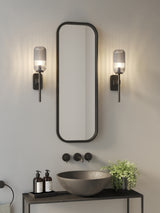 Astro Tacoma Reed Ribbed Glass Smoke Lampshade Shade