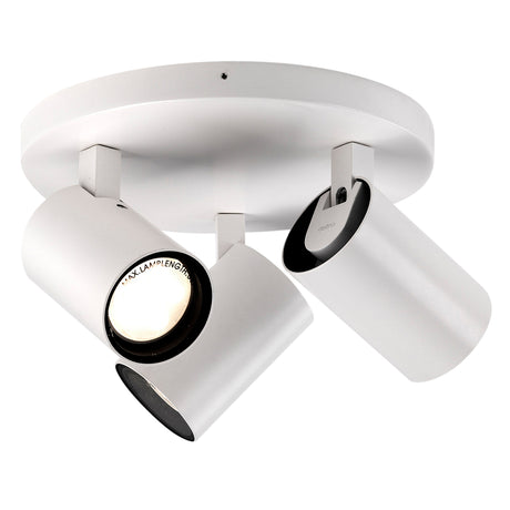 Astro Aqua Triple Round Matt White Bathroom Spotlight