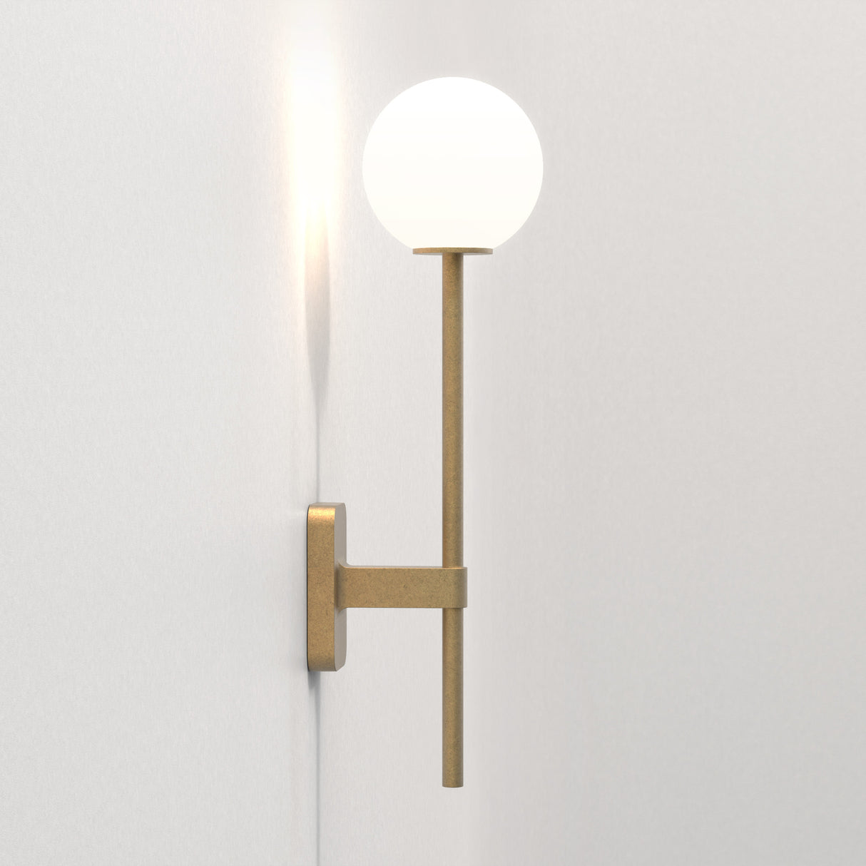 Astro Tacoma Single Grande Antique Brass Bathroom Wall Light