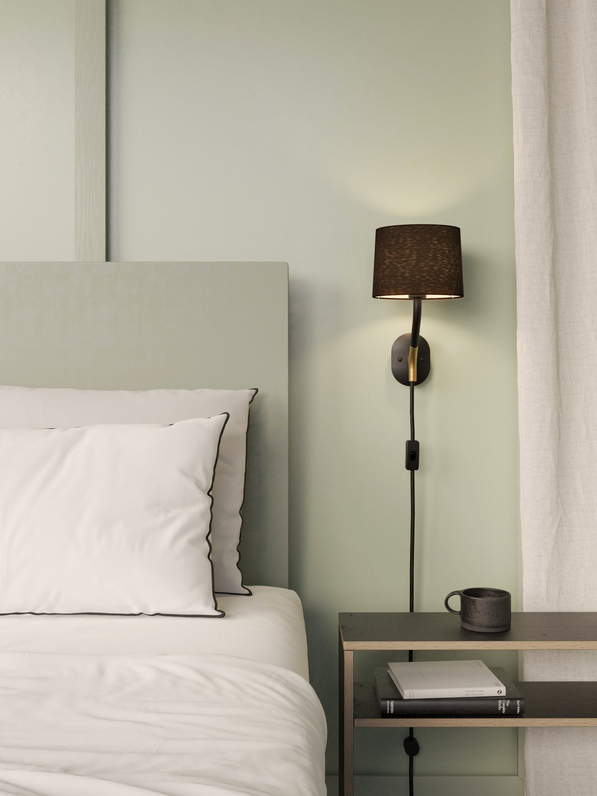 Astro Arbor Plug-In Matt Black Interior Wall Light