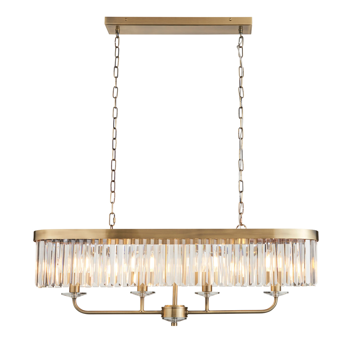 Amos Windsor Chandelier Bar Pendant Antique Brass