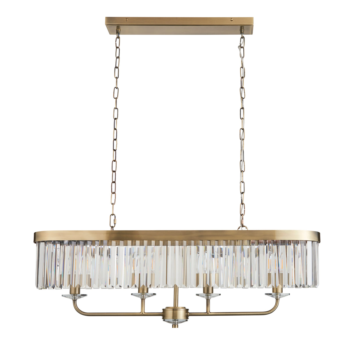 Amos Windsor Chandelier Bar Pendant Antique Brass