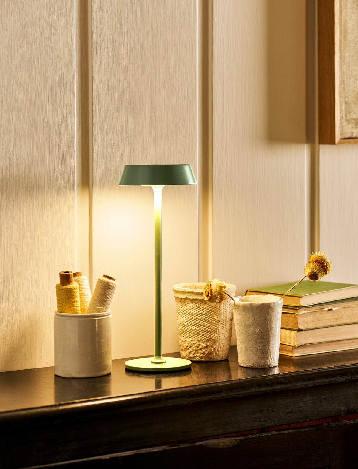 Garden Trading Winstone Rechargeable USB Slim Table Lamp Thistle Green