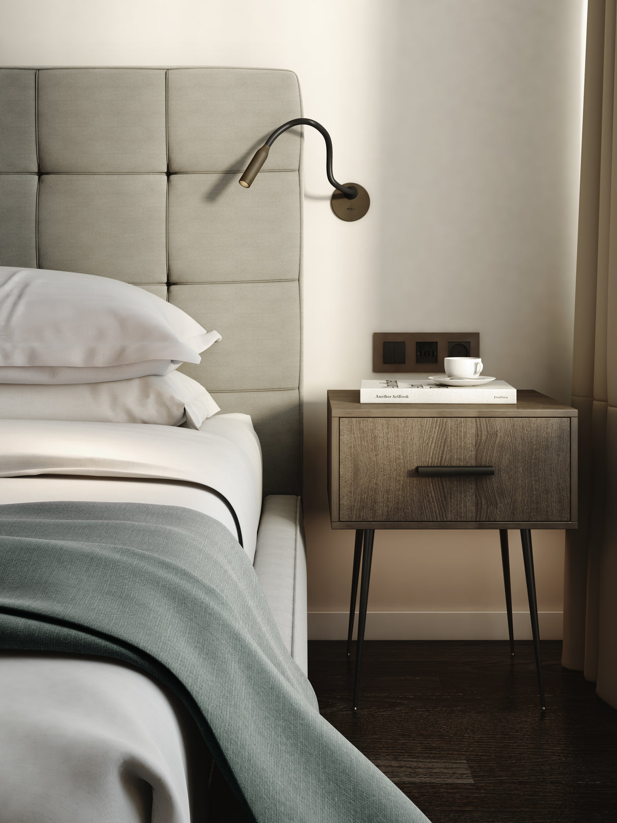 Astro Lucca Recessed Bronze Interior Reading Light