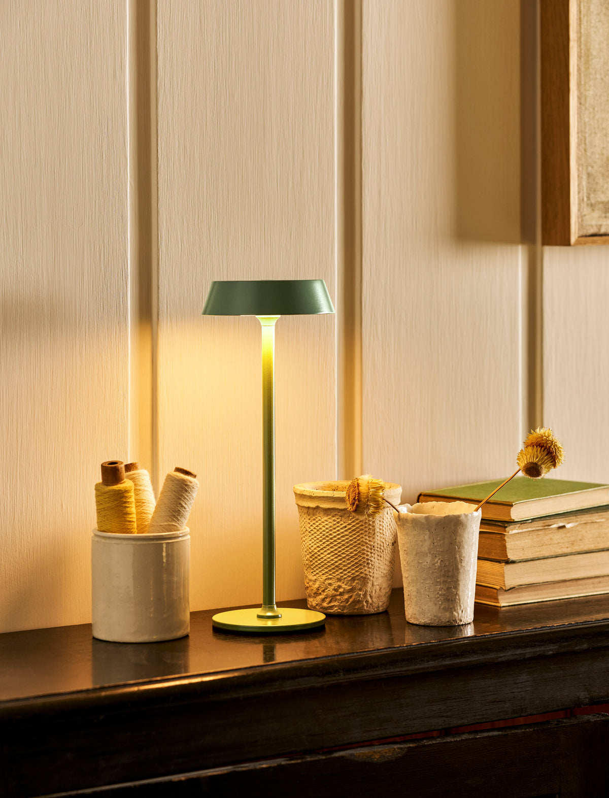 Garden Trading Winstone Rechargeable USB Slim Table Lamp Thistle Green
