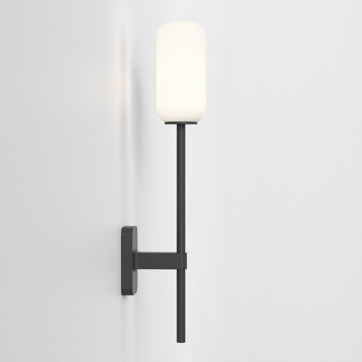 Astro Tacoma Single Grande Matt Black Bathroom Wall Light
